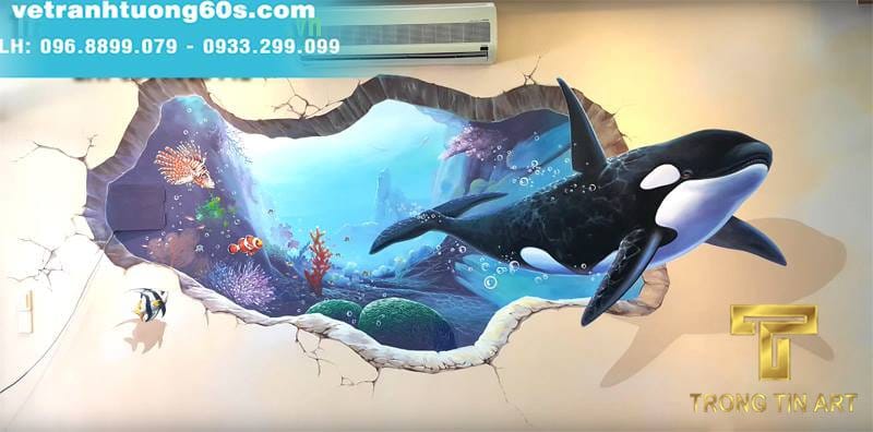 VẼ TRANH TƯỜNG 3D MỸ THUẬT TRỌNG TÍN ART