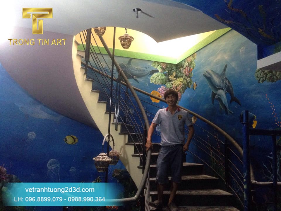 VẼ TRANH TƯỜNG 3D MỸ THUẬT TRỌNG TÍN ART