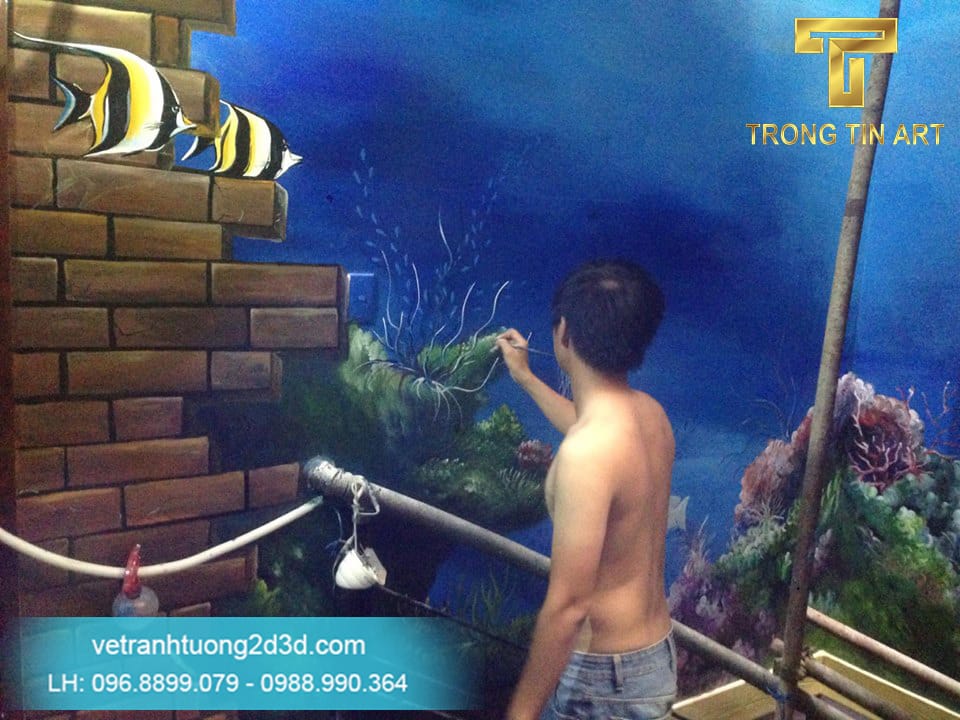 VẼ TRANH TƯỜNG 3D MỸ THUẬT TRỌNG TÍN ART