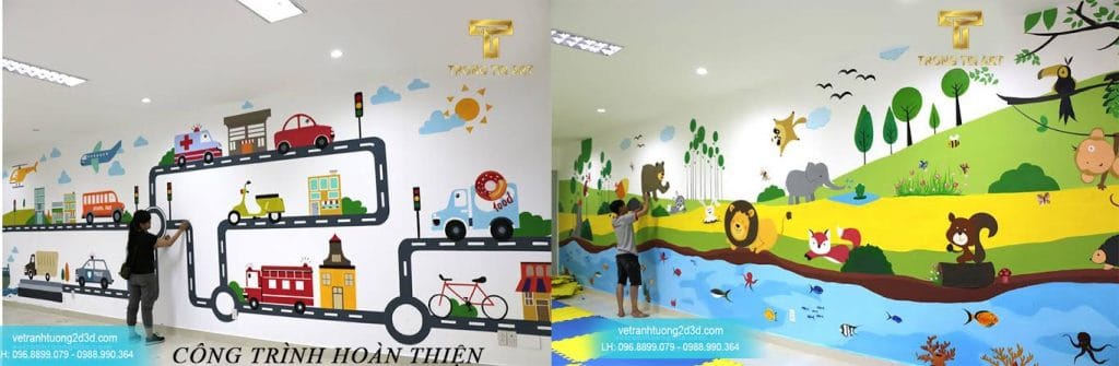 VẼ TRANH TƯỜNG 3D MỸ THUẬT TRỌNG TÍN ART