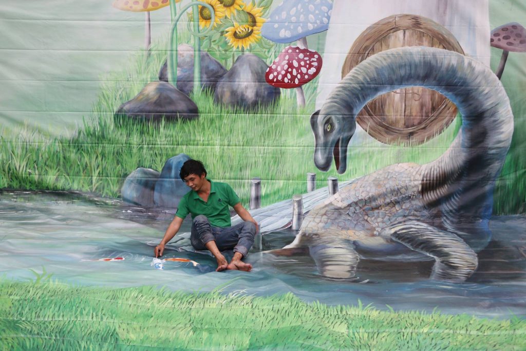 VẼ TRANH TƯỜNG 3D MỸ THUẬT TRỌNG TÍN ART