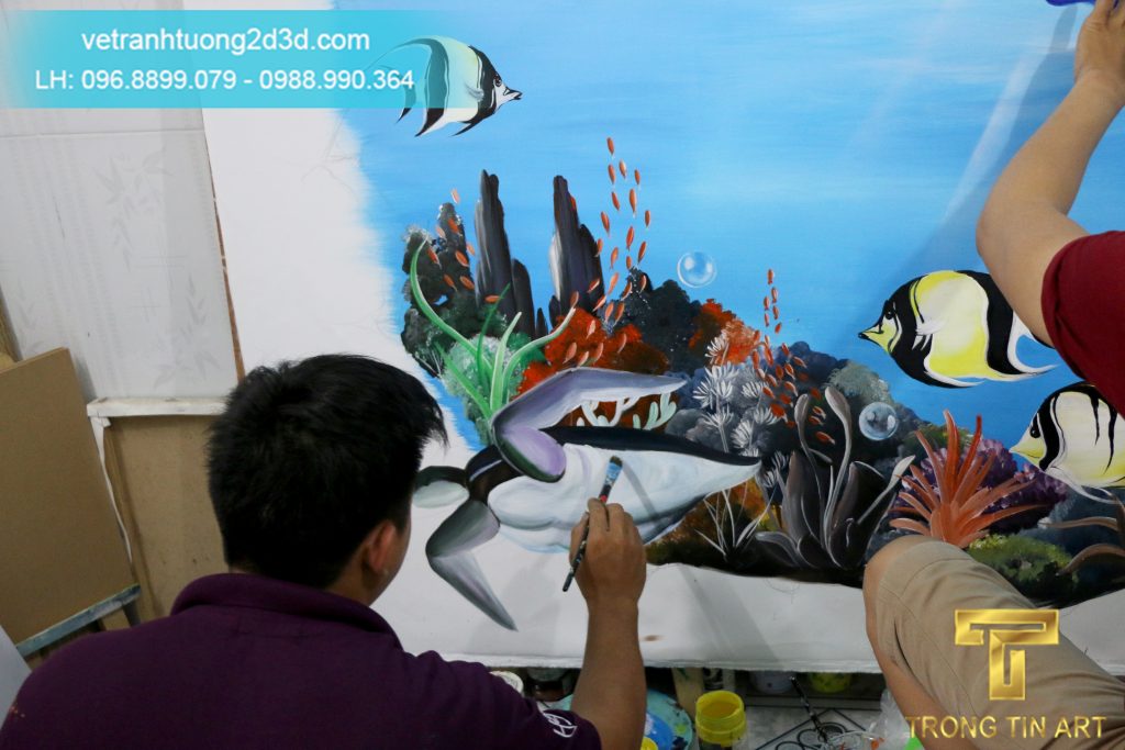 VẼ TRANH TƯỜNG 3D MỸ THUẬT TRỌNG TÍN ART