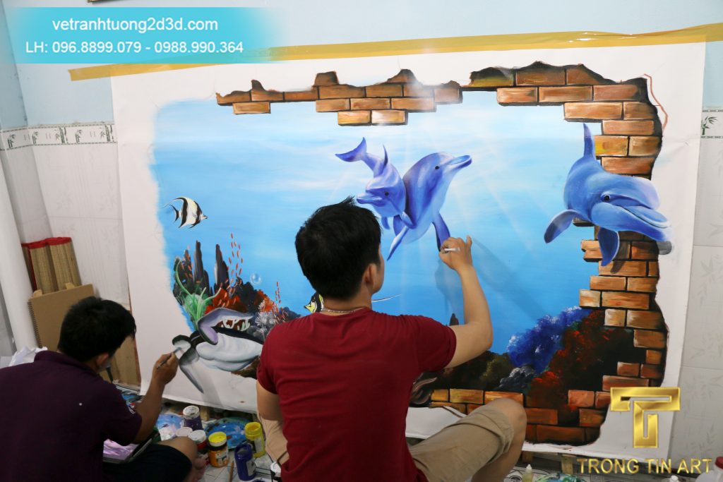 VẼ TRANH TƯỜNG 3D MỸ THUẬT TRỌNG TÍN ART