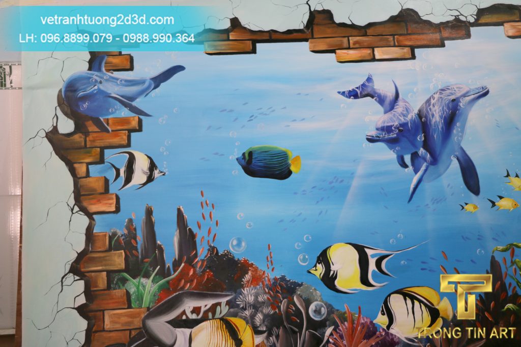 VẼ TRANH TƯỜNG 3D MỸ THUẬT TRỌNG TÍN ART