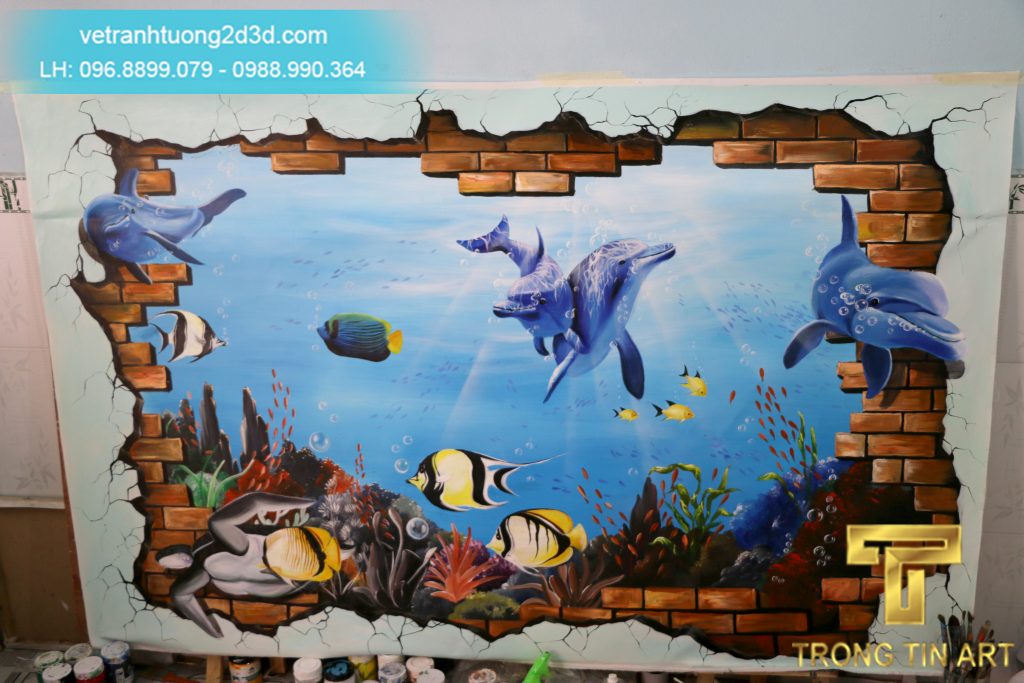 VẼ TRANH TƯỜNG 3D MỸ THUẬT TRỌNG TÍN ART