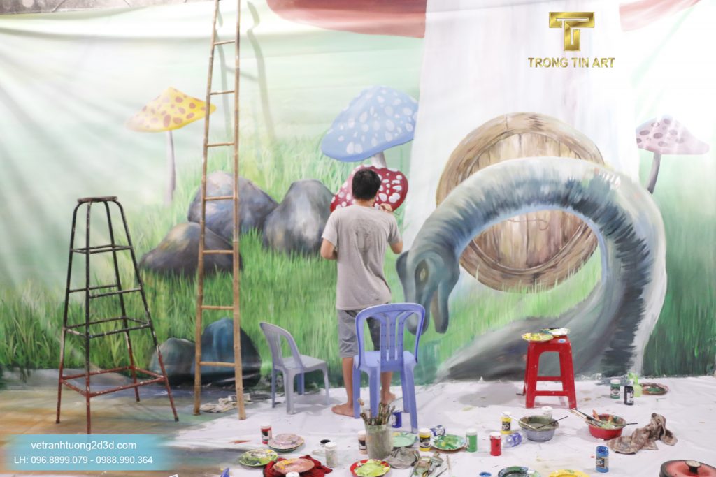 VẼ TRANH TƯỜNG 3D MỸ THUẬT TRỌNG TÍN ART