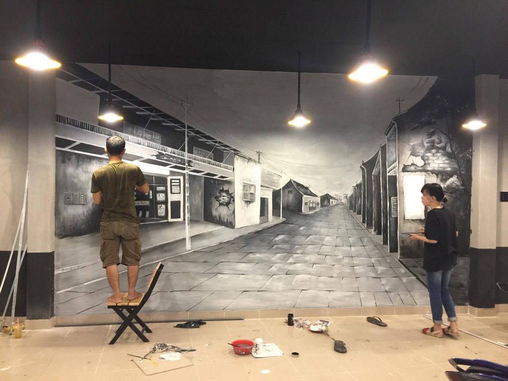 VẼ TRANH TƯỜNG 3D MỸ THUẬT TRỌNG TÍN ART