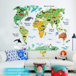Removable-Animal-World-Map-Wall-Art-Sticker-Vinyl-Decal-Window-Stickers-Mural-Kid-Nursery-Room-Home