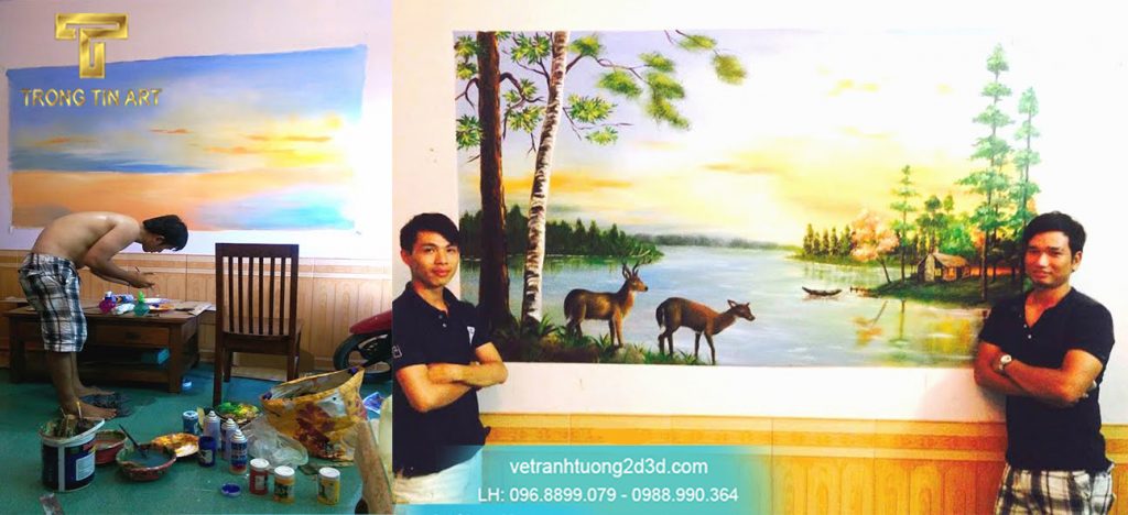 VẼ TRANH TƯỜNG 3D MỸ THUẬT TRỌNG TÍN ART