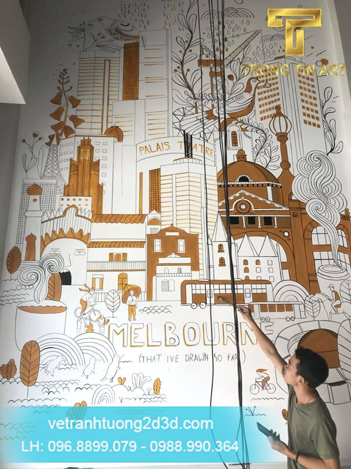 VẼ TRANH TƯỜNG 3D MỸ THUẬT TRỌNG TÍN ART