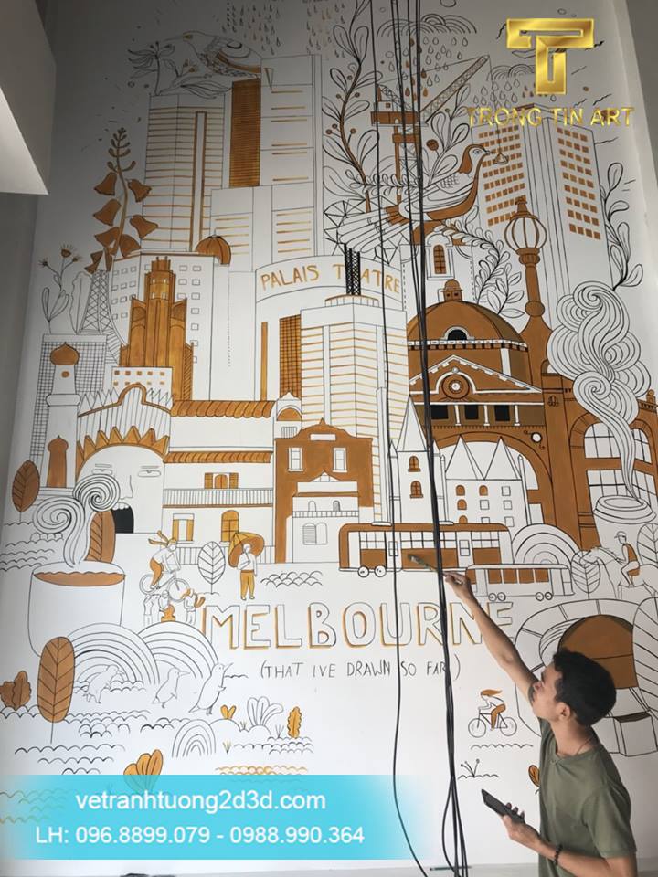 VẼ TRANH TƯỜNG 3D MỸ THUẬT TRỌNG TÍN ART