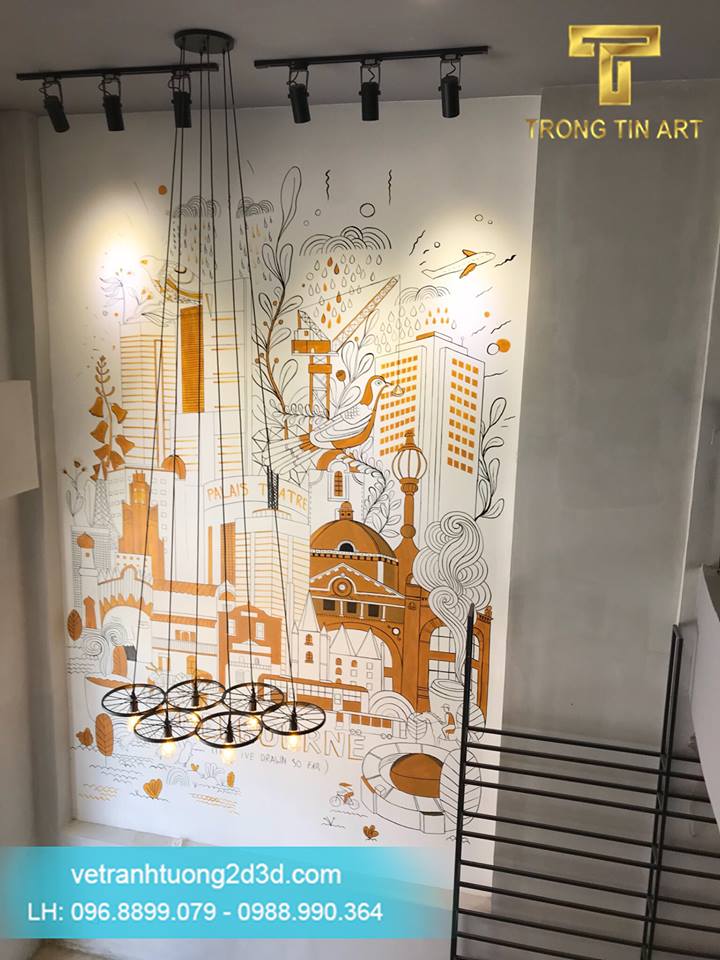 VẼ TRANH TƯỜNG 3D MỸ THUẬT TRỌNG TÍN ART