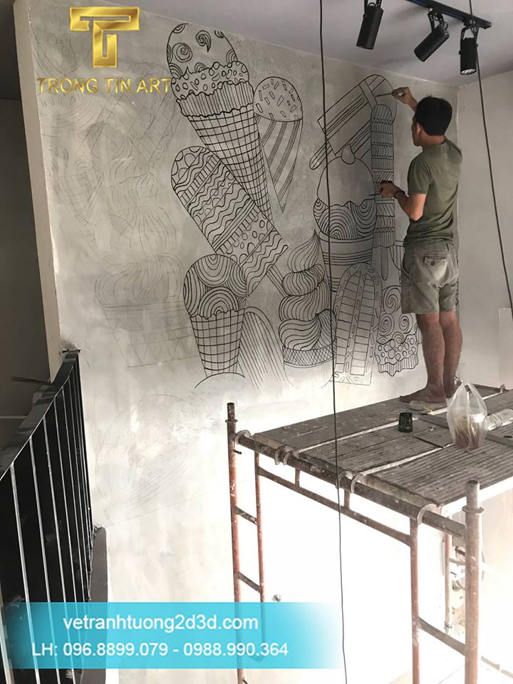 VẼ TRANH TƯỜNG 3D MỸ THUẬT TRỌNG TÍN ART