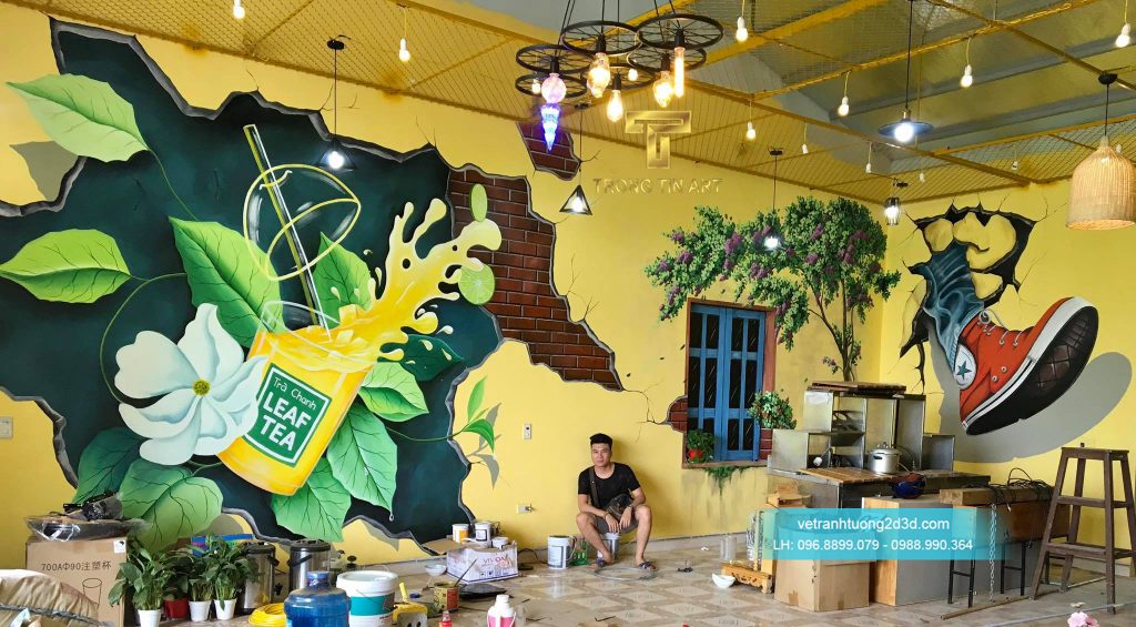 VẼ TRANH TƯỜNG 3D MỸ THUẬT TRỌNG TÍN ART