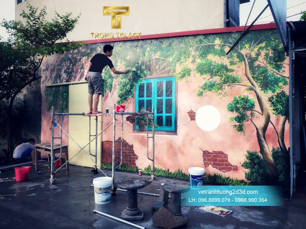 VẼ TRANH TƯỜNG 3D MỸ THUẬT TRỌNG TÍN ART