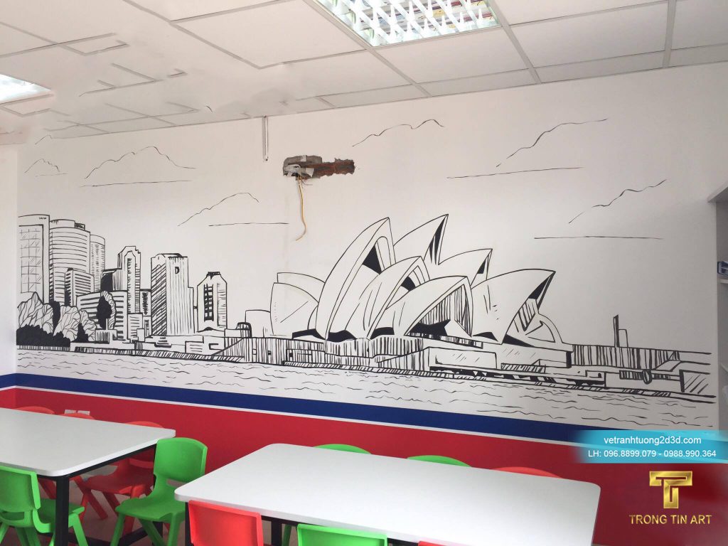 VẼ TRANH TƯỜNG 3D MỸ THUẬT TRỌNG TÍN ART