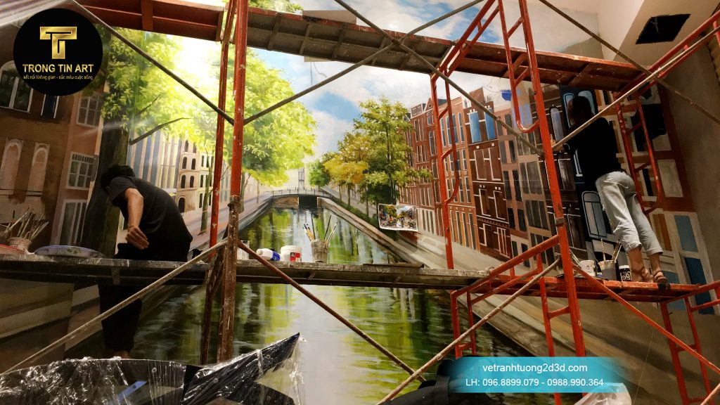 VẼ TRANH TƯỜNG 3D MỸ THUẬT TRỌNG TÍN ART