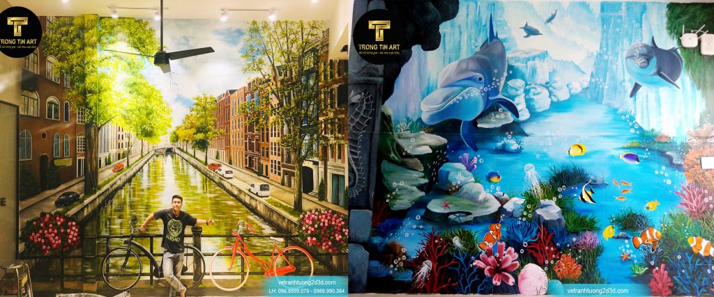 VẼ TRANH TƯỜNG 3D MỸ THUẬT TRỌNG TÍN ART