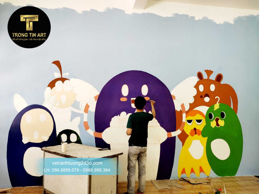 VẼ TRANH TƯỜNG 3D MỸ THUẬT TRỌNG TÍN ART