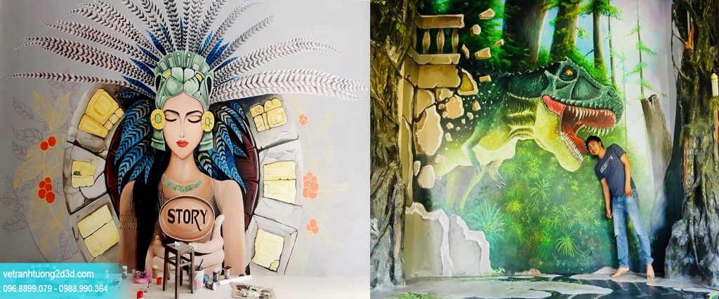VẼ TRANH TƯỜNG 3D MỸ THUẬT TRỌNG TÍN ART