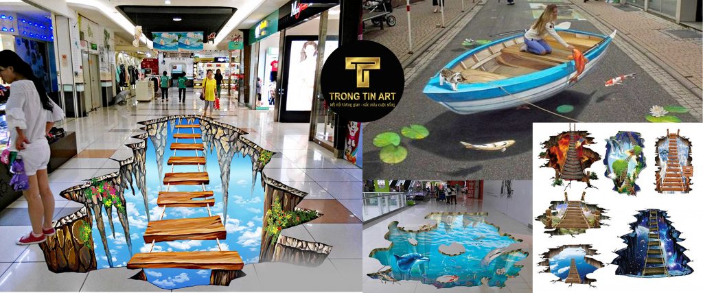 VẼ TRANH TƯỜNG 3D MỸ THUẬT TRỌNG TÍN ART