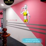 vẽ tranh tường phòng gym thể hình yoga boxing dacing muay thái (38)