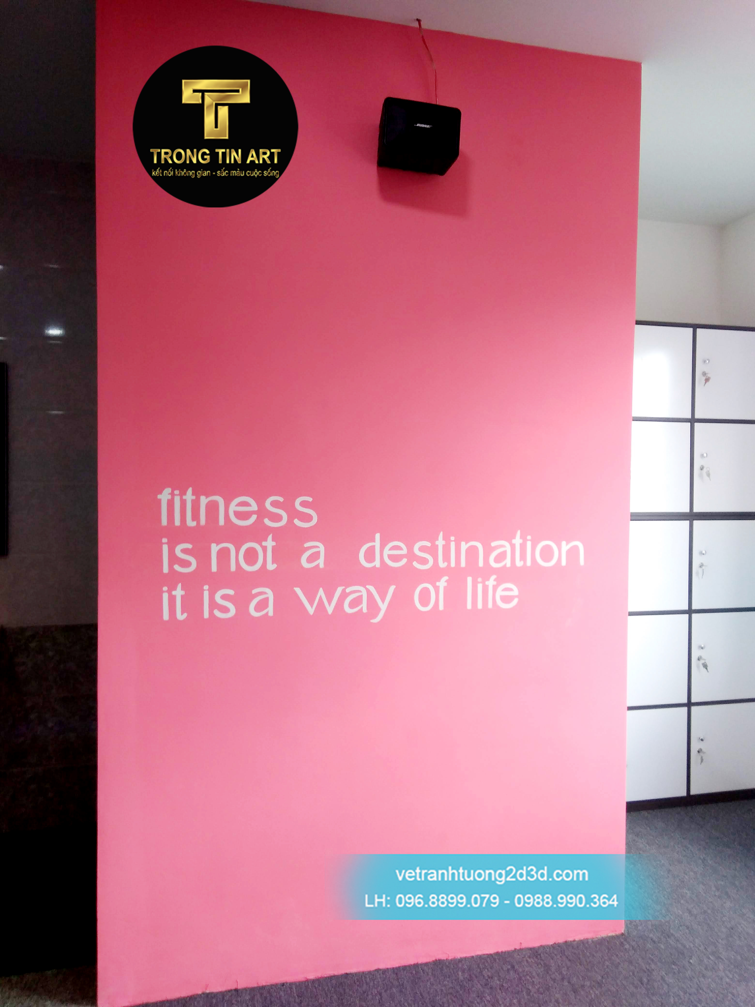vẽ tranh tường phòng gym thể hình yoga boxing dacing muay thái