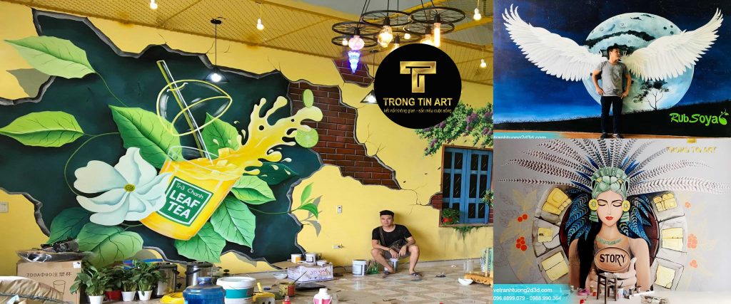 VẼ TRANH TƯỜNG 3D MỸ THUẬT TRỌNG TÍN ART