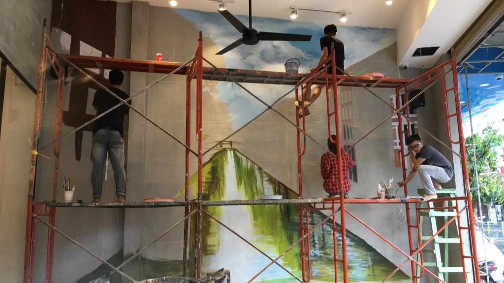 VẼ TRANH TƯỜNG 3D MỸ THUẬT TRỌNG TÍN ART