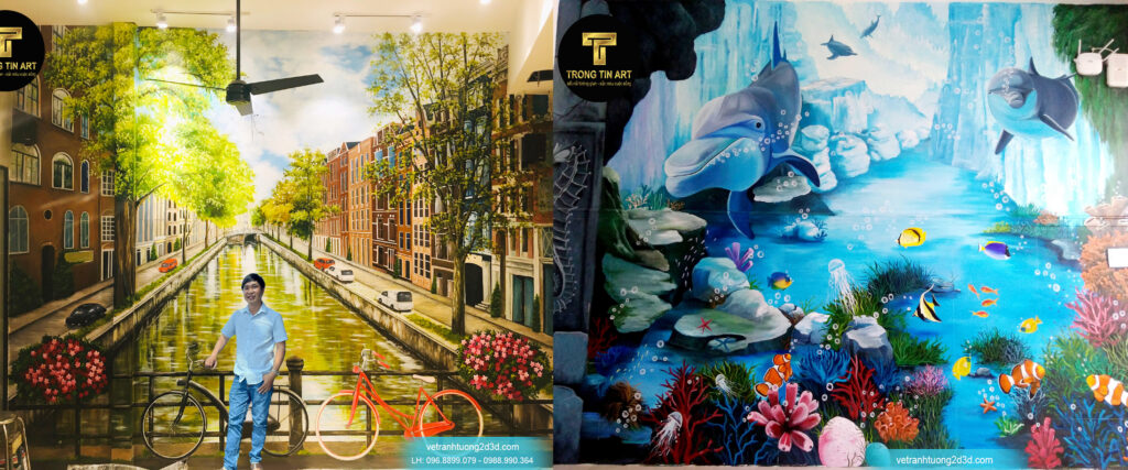 VẼ TRANH TƯỜNG 3D MỸ THUẬT TRỌNG TÍN ART