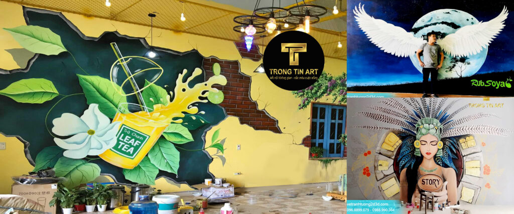 VẼ TRANH TƯỜNG 3D MỸ THUẬT TRỌNG TÍN ART