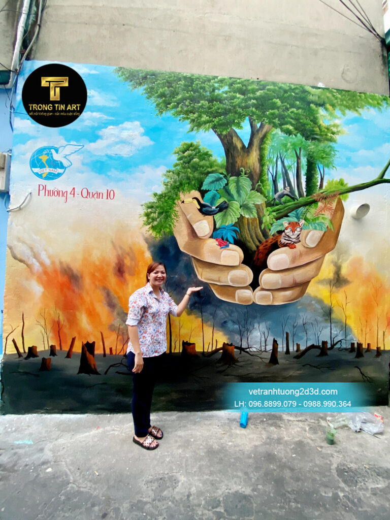 VẼ TRANH TƯỜNG 3D MỸ THUẬT TRỌNG TÍN ART