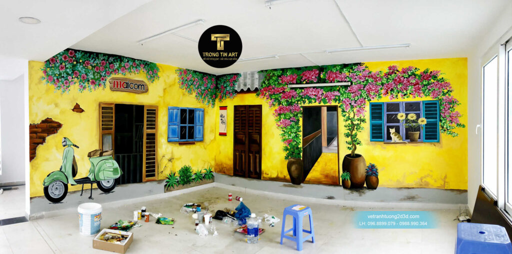 VẼ TRANH TƯỜNG 3D MỸ THUẬT TRỌNG TÍN ART