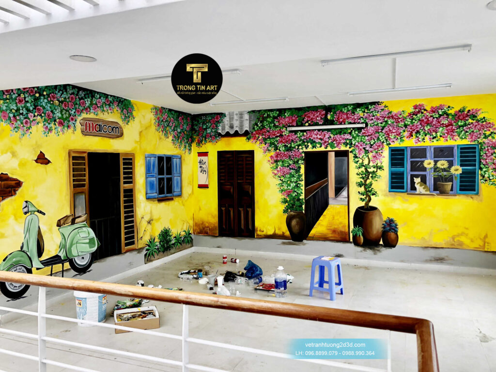 VẼ TRANH TƯỜNG 3D MỸ THUẬT TRỌNG TÍN ART