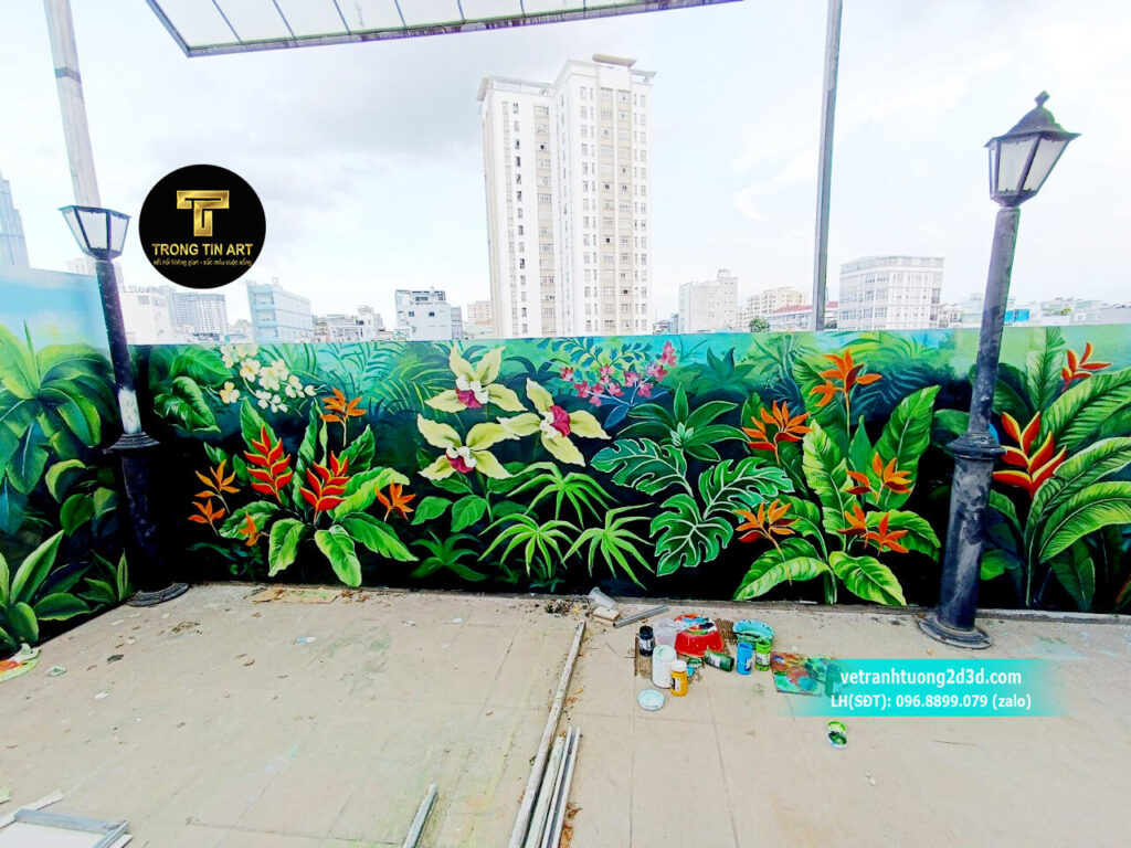 VẼ TRANH TƯỜNG 3D MỸ THUẬT TRỌNG TÍN ART