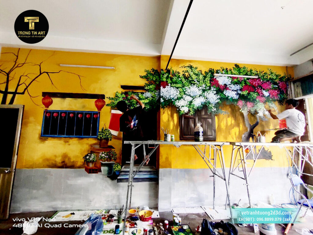 VẼ TRANH TƯỜNG 3D MỸ THUẬT TRỌNG TÍN ART
