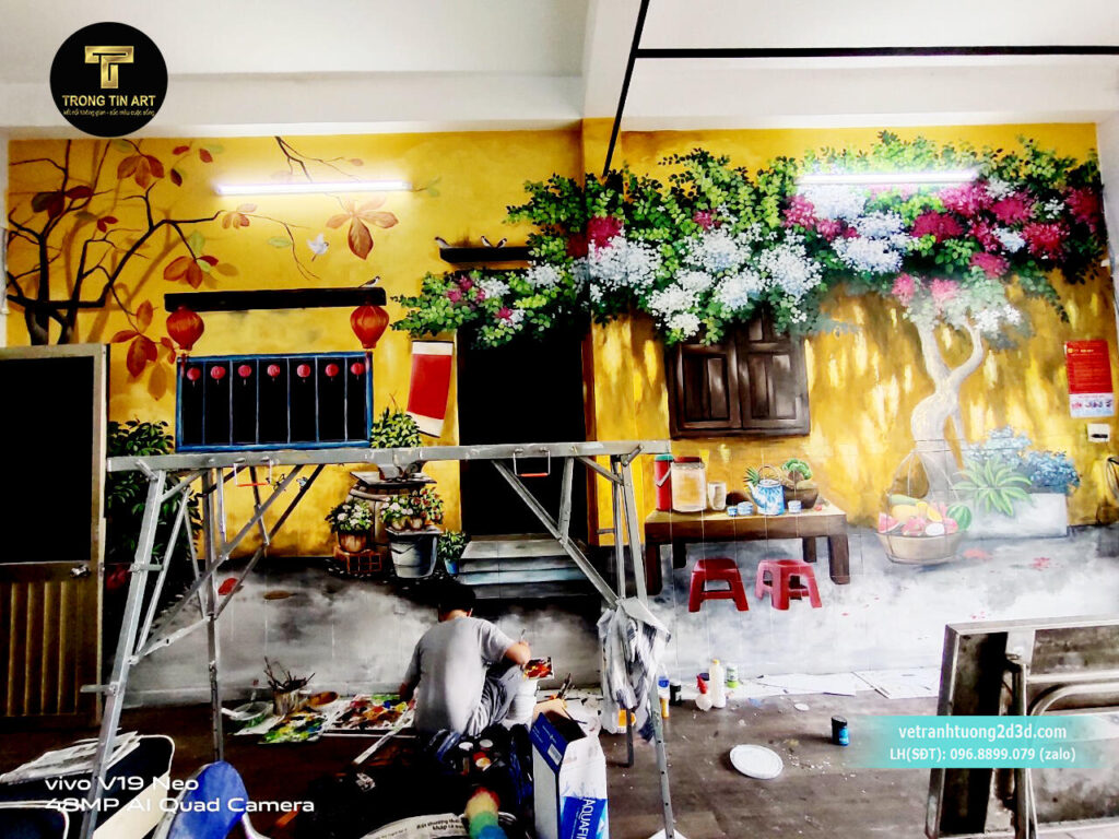 VẼ TRANH TƯỜNG 3D MỸ THUẬT TRỌNG TÍN ART