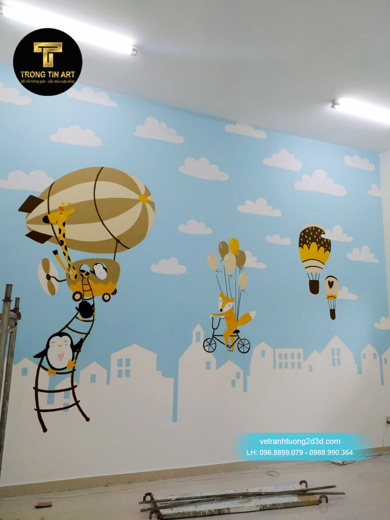 VẼ TRANH TƯỜNG 3D MỸ THUẬT TRỌNG TÍN ART