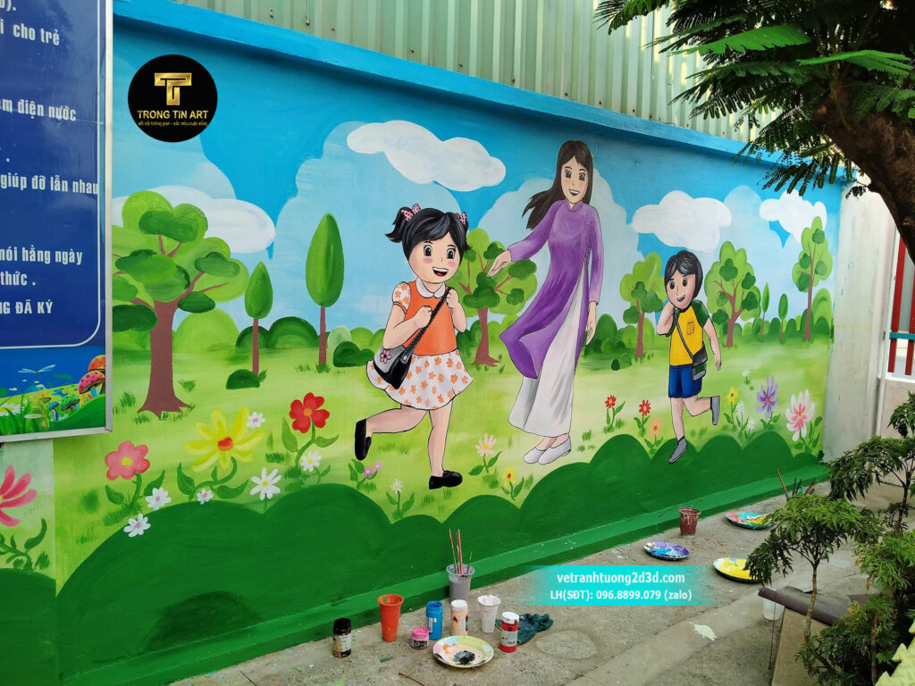 VẼ TRANH TƯỜNG 3D MỸ THUẬT TRỌNG TÍN ART