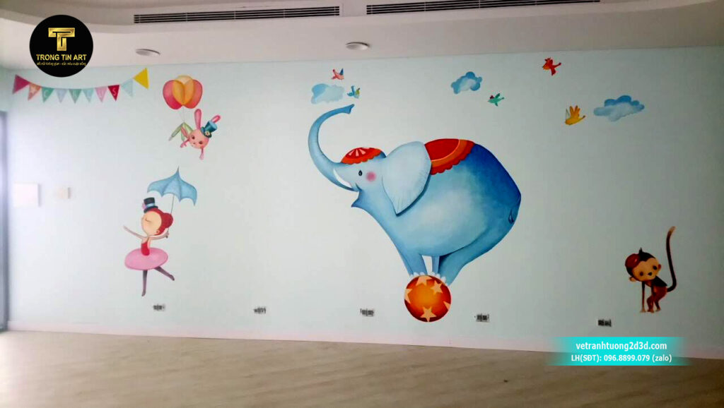 VẼ TRANH TƯỜNG 3D MỸ THUẬT TRỌNG TÍN ART