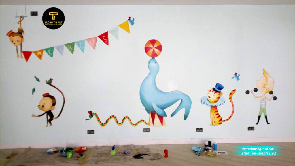 VẼ TRANH TƯỜNG 3D MỸ THUẬT TRỌNG TÍN ART