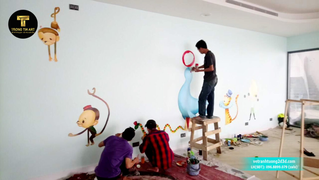 VẼ TRANH TƯỜNG 3D MỸ THUẬT TRỌNG TÍN ART