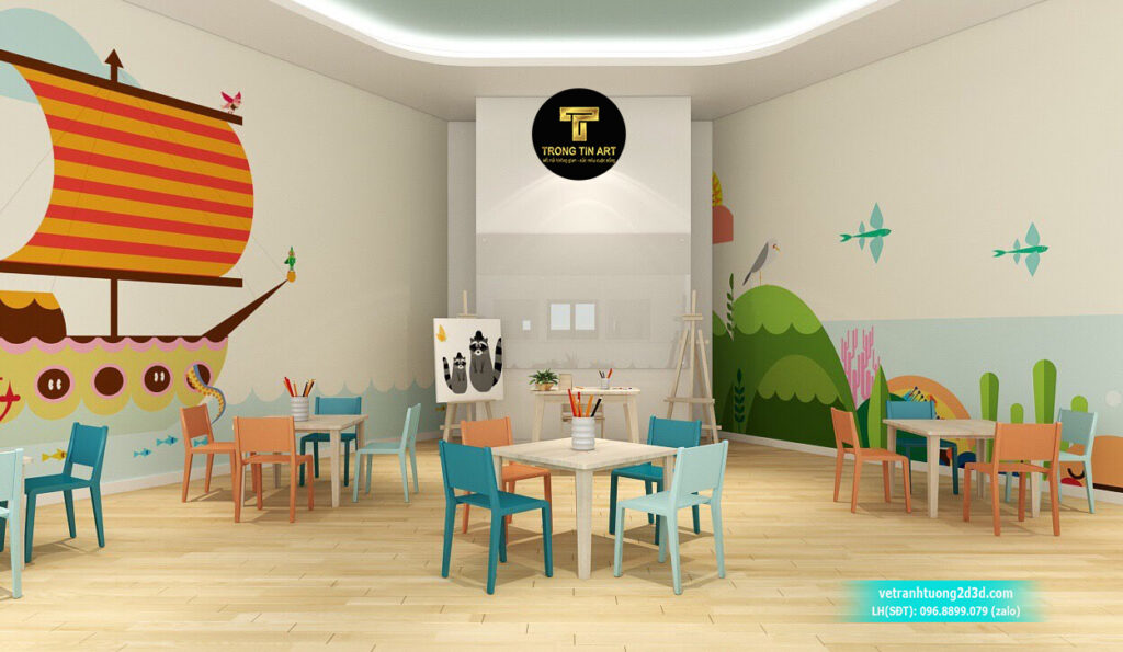 VẼ TRANH TƯỜNG 3D MỸ THUẬT TRỌNG TÍN ART