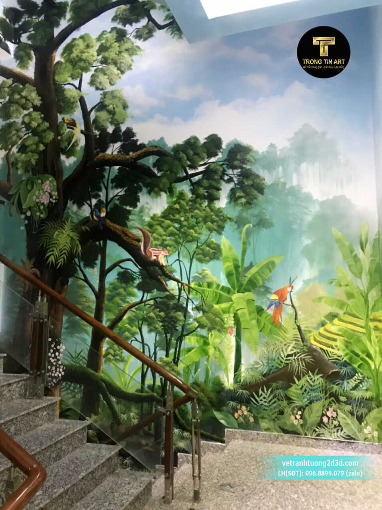 VẼ TRANH TƯỜNG 3D MỸ THUẬT TRỌNG TÍN ART