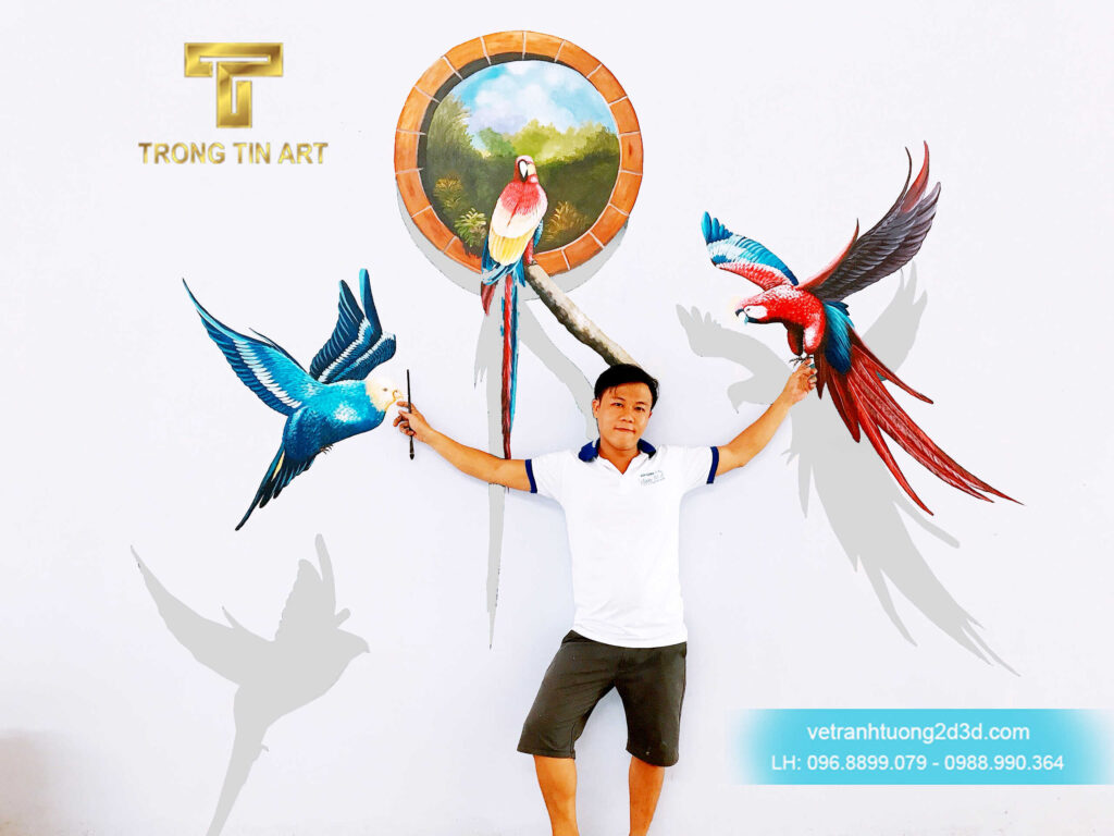 VẼ TRANH TƯỜNG 3D MỸ THUẬT TRỌNG TÍN ART
