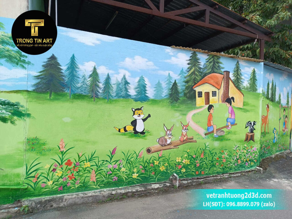 VẼ TRANH TƯỜNG 3D MỸ THUẬT TRỌNG TÍN ART