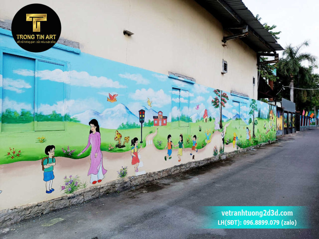 VẼ TRANH TƯỜNG 3D MỸ THUẬT TRỌNG TÍN ART