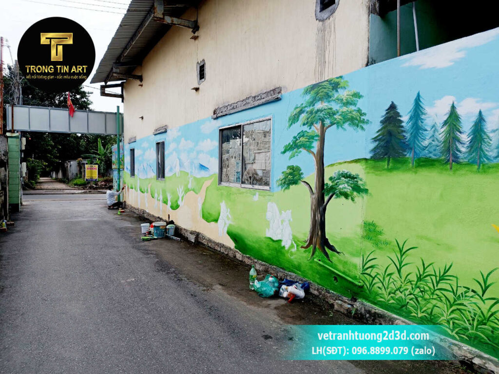 VẼ TRANH TƯỜNG 3D MỸ THUẬT TRỌNG TÍN ART