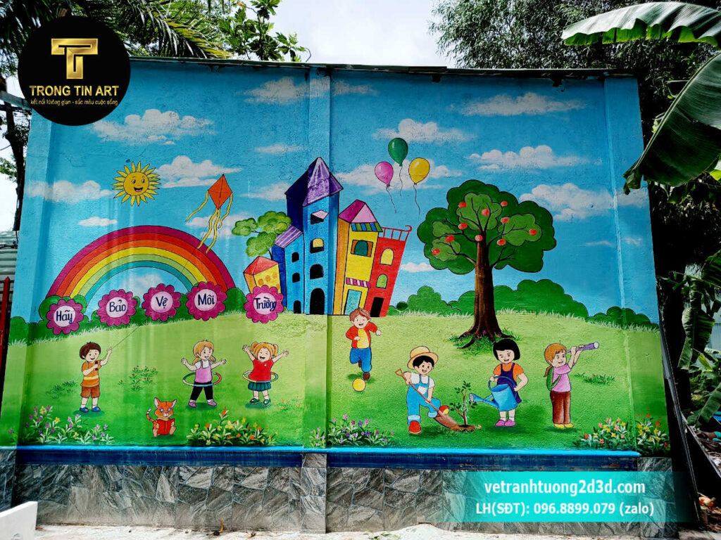 VẼ TRANH TƯỜNG 3D MỸ THUẬT TRỌNG TÍN ART