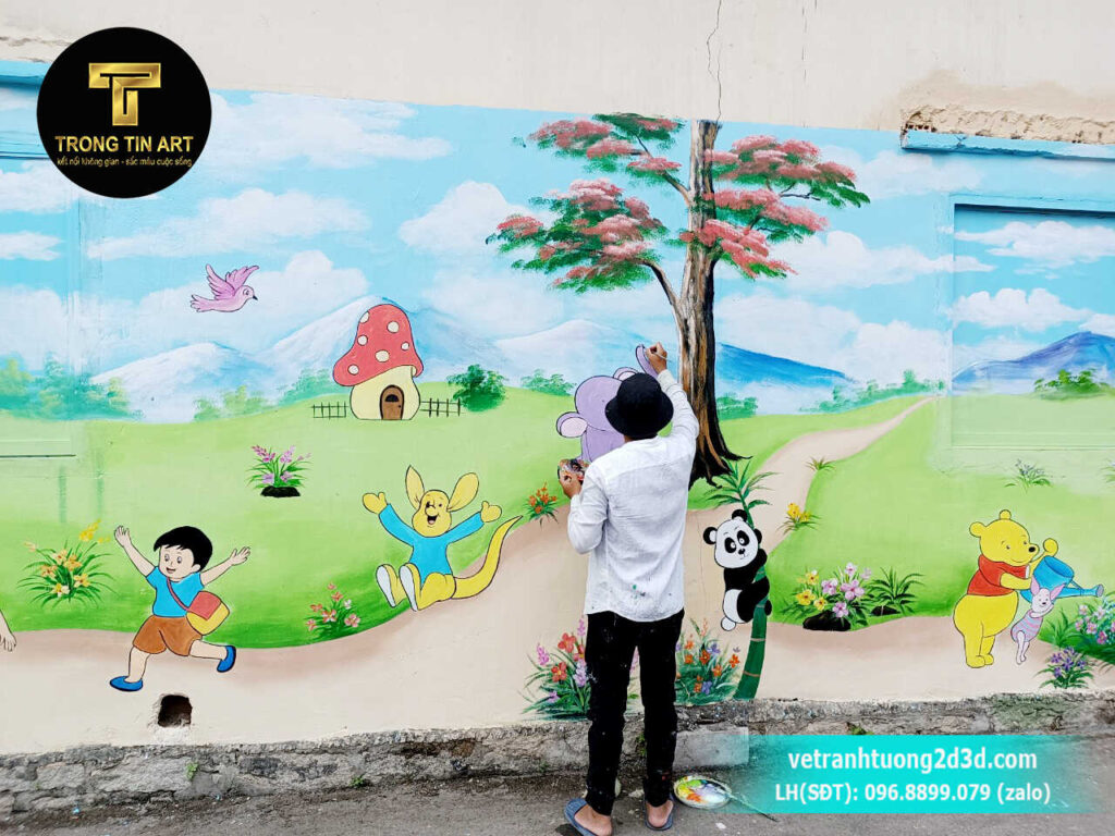 VẼ TRANH TƯỜNG 3D MỸ THUẬT TRỌNG TÍN ART